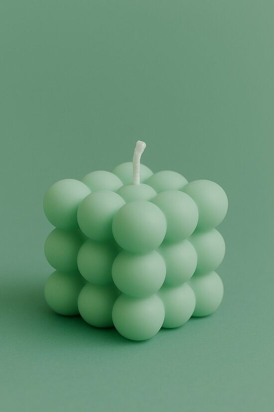 Sojas vaska svece "Bubble", Mētra